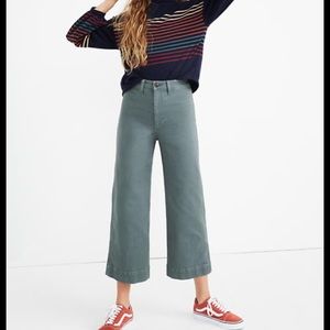 NWT madewell Emmett  wide leg crop pant- 25P
